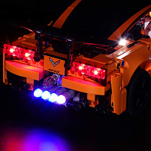 UUK Juego de Luces para Lego 42093, Kit de iluminación Compatible con el Modelo de Bloques de construcción Chevrolet Corvette ZR1, para Regalo de cumpleaños para niños (no Incluye el Modelo)