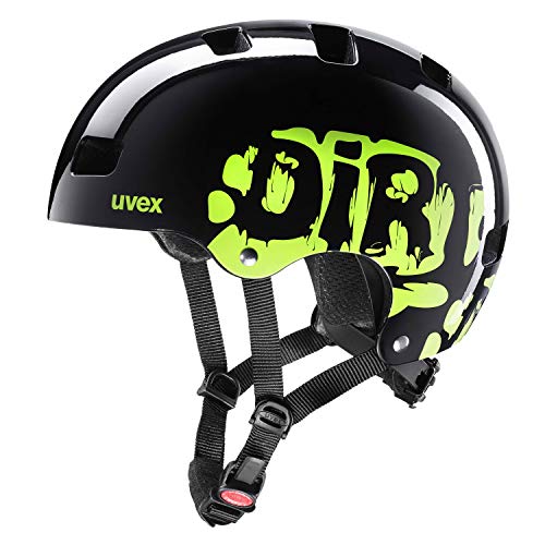 Uvex Kid 3 | Casco de Bicicleta | niña niño niños Adolescente | tamaño Adjustable | Dirtbike Black-Lime, 55-58 cm