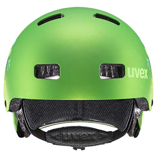 uvex Kid 3 CC Casco de Bicicleta, Juventud Unisex, Green Mat, 55-58 cm