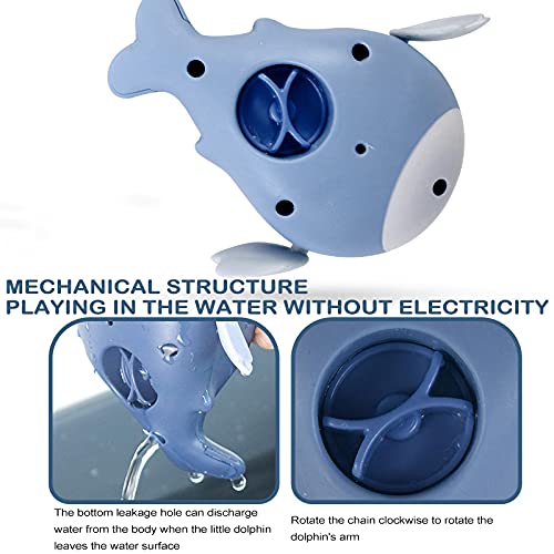 Valink Juguetes de piscina para niños, robot de pesca de natación, ballena eléctrica activada por agua, juguetes para niños y niñas