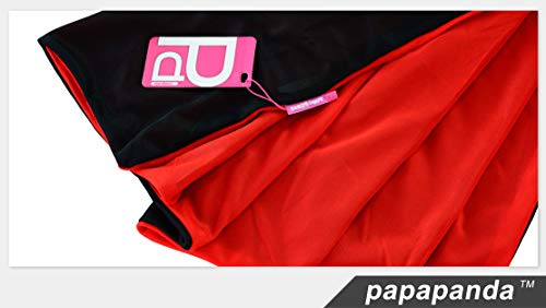 Vampiro Capucha Capa Manto Reversible Negro Rojo para Adultos Halloween Dracula Cosplay 170cm