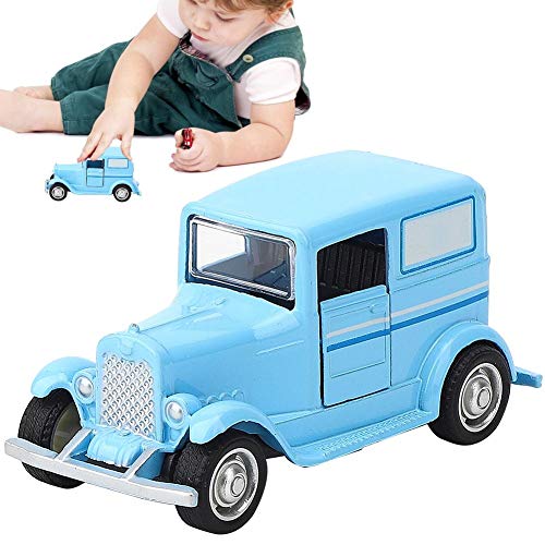 Vehículo de Juguete para niños, Juguete de Coche de aleación, Modelo de vehículo de simulación Vintage, vehículo de Juguete para niños con Retroceso, Adecuado para colección, Regalos(Azul)