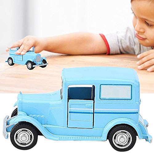 Vehículo de Juguete para niños, Juguete de Coche de aleación, Modelo de vehículo de simulación Vintage, vehículo de Juguete para niños con Retroceso, Adecuado para colección, Regalos(Azul)