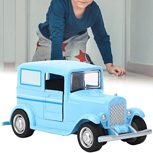 Vehículo de Juguete para niños, Juguete de Coche de aleación, Modelo de vehículo de simulación Vintage, vehículo de Juguete para niños con Retroceso, Adecuado para colección, Regalos(Azul)