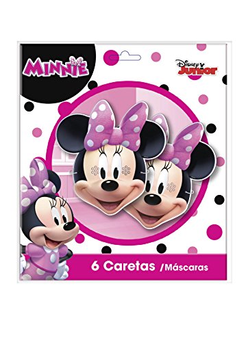 Verbetena- Caretas Minnie Mouse Pink, Producto de Cartón, Paquete de 6, Color (153537)