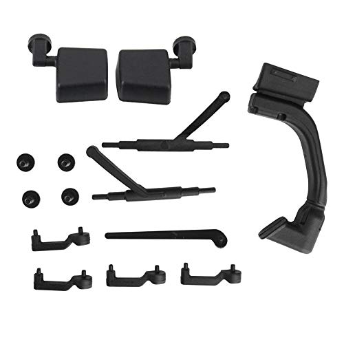 VGEBY1 Juego de decoración de Carcasa de Coche Modelo, manija de Puerta de plástico Negro Espejo de Limpiador de Snorkel para Coche Modelo Traxxas Axial 313mm