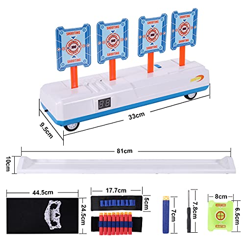 Vimzone Objetivo Digital Electrónico para Pistolas, Objetivo de Tiro Restablecimiento Automático con Efecto de Luz Sonido y 2 Modos Disparo, Juguetes de Juegos de Entretenimiento Familiar
