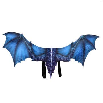 Viviance 3D Halloween Cosplay Wings Dragon Wing Mardi Gras Dragon Costume Clothes - Azul