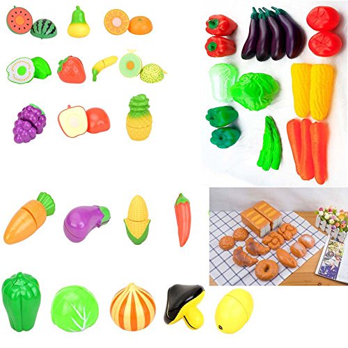 Vivid Simulation Food Cognitive Bread Frutas y Verduras Puzzle Juguetes-12PCS