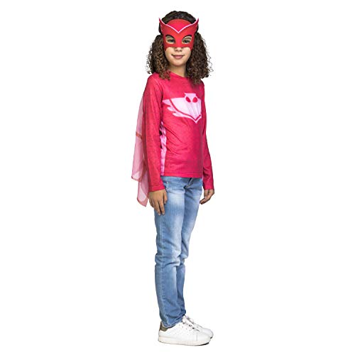 Viving Costumes-231297 Disfraz PJ Masks Owlette Camiseta, Multicolor (231297)