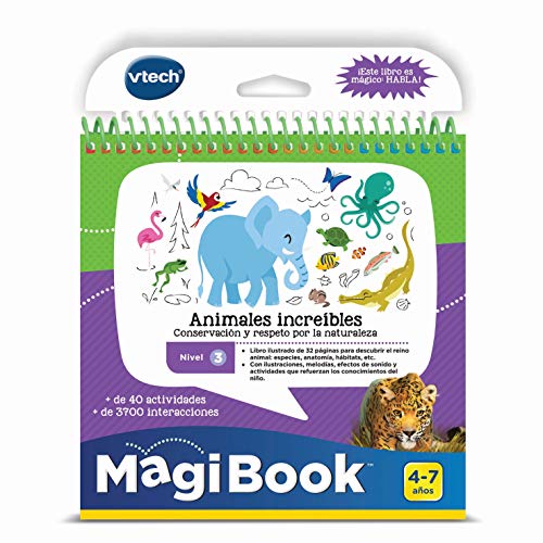 VTech- Animales Increíbles, Conservación y Respeto por la Naturaleza Libro para Magibook, Multicolor (3480-481022)