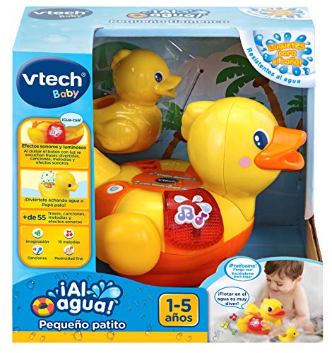 VTech - Baby: ¡Al agua! Juguete Electrónico, Pequeño Patito, Amarillo (3480-516122)