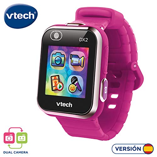 Vtech Kidizoom Smart Watch Dx2, Reloj Inteligente para Niños, Doble Cámara De Fotos + Kidizoom Duo DX Cámara Digital para Niños, Color Rosa (3480-520057)