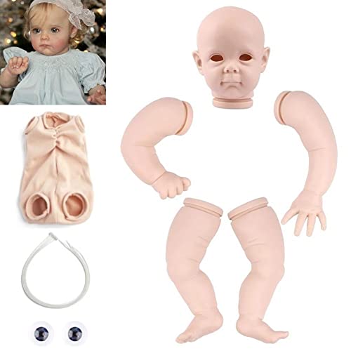 WAITLOVER Reborn Doll,22 pulgadas Reborn Kits Realistas Reborn Bebé Vinilo Sin Pintar Piezas Inacabadas Hecho A Mano Regalos Muñecas Para Niñas