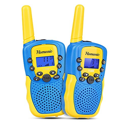 Walkie Talkie para Niños 2 x Radio, Juguete de Radio de Largo Alcance de 3km con 8 Canales, Linterna LED, Juegos para Niños de 3 a 12 Años