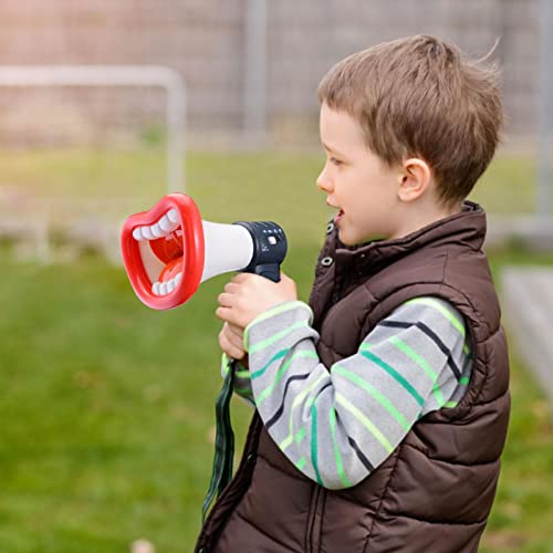 Wangduodu Juguete Cambiador de Voz para niños, Trompeta de Boca Grande, grabación de micrófono, Juguetes con función de grabación de megáfono para niños pequeños, Juguetes con Altavoz (sin batería)