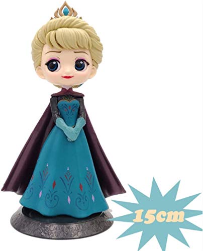 WAWRQZ 6 PCS Genuine Frozen Linda Reina Princesa Muñecas Elsa Anna Figura Modelo Decoración De Pastel Decoración De Juguetes De Plástico for Niñas Regalos De Cumpleaños