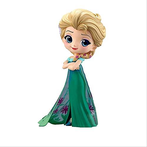 WAWRQZ 6 PCS Genuine Frozen Linda Reina Princesa Muñecas Elsa Anna Figura Modelo Decoración De Pastel Decoración De Juguetes De Plástico for Niñas Regalos De Cumpleaños