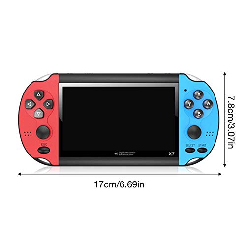 weizai Consola de juegos de mano Dispositivo de juegos clásico nostálgico, 4.3 pulgadas, HD clásico retro videojuegos sin necesidad WiFi