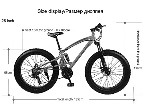 WENHAO Bicicleta de montaña, for bicicleta de bicicleta de freno de doble disco, bicicleta de nieve, acero altamente altamente carbono, bicicleta de montaña de 26 pulgadas, for medio ambiente urbano y