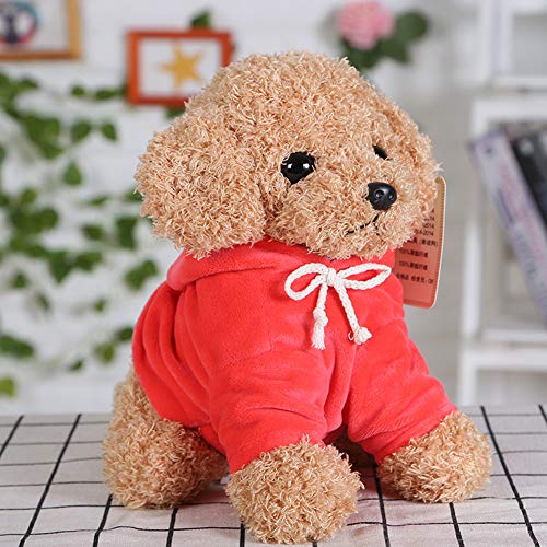 WFZ17 Simulación pelo caniche perro patrón peluche muñeca juguete sofá cojín decoración hogar beige 25cm