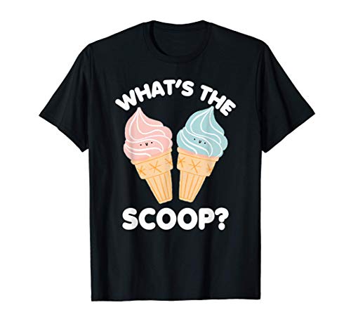 Whats the Scoop Gender Reveal Shower Party Baby Gift Camiseta