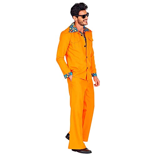 WIDMANN 09404 - Disfraz de años 70 para hombre, color naranja, talla XL , color/modelo surtido