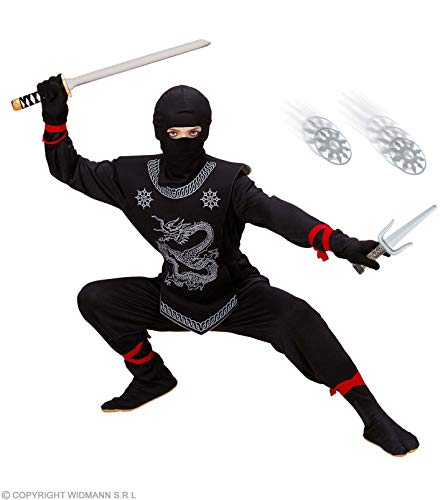 WIDMANN 74528 - Disfraz de ninja para niño (talla 158)