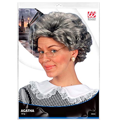 WIDMANN Grey Agatha Granny Wig (peluca)