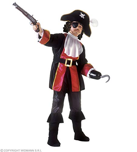 WIDMANN WDM38836 ? Disfraz para niños de pirata, Capitán Garfio (128 cm/5 ? 7 años), Negro, XXS