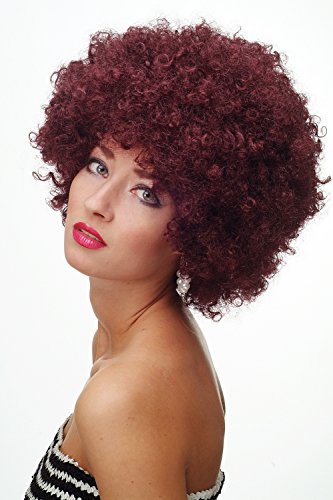 WIG ME UP- Peluca Afro Rojo Berenjena Funk Disco años 70 años 80 Foxy Brown PW0011-PC99