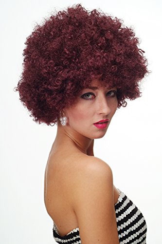 WIG ME UP- Peluca Afro Rojo Berenjena Funk Disco años 70 años 80 Foxy Brown PW0011-PC99