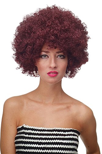 WIG ME UP- Peluca Afro Rojo Berenjena Funk Disco años 70 años 80 Foxy Brown PW0011-PC99