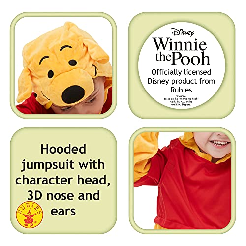 Winnie The Pooh - Disfraz de oso Winnie para niño, talla bebé 6-12 meses (Rubie's 886960-I)