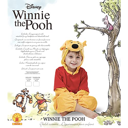 Winnie The Pooh - Disfraz de oso Winnie para niño, talla bebé 6-12 meses (Rubie's 886960-I)