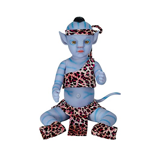 WLZJ 22 Pulgadas Bebe Avatar Reborn Doll Newborn Boys Night Light Full Vinyl Alive Doll Toys Gift para Niños, Vacaciones De Navidad Regalo Muñeca,Eyes Open