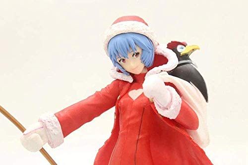 WMYATING Realista y Divertido 23 cm Evangelion Eva Ayanami Rei Traje de Navidad Ver Modelo PVC Decoración Anime Figura Figura Colección Doll Regalo