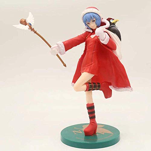 WMYATING Realista y Divertido 23 cm Evangelion Eva Ayanami Rei Traje de Navidad Ver Modelo PVC Decoración Anime Figura Figura Colección Doll Regalo