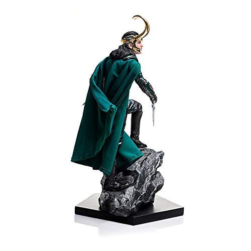 WMYATING Realista y Divertido Avengers Raytheon Personaje Modelo Loki 1/10 Battle Scene Statue Toy Toy Souvenir Collection Artesanía Colocación Navidad 25 cm