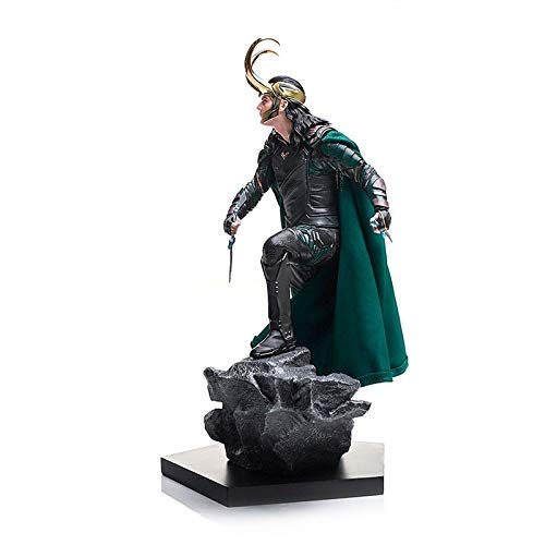 WMYATING Realista y Divertido Avengers Raytheon Personaje Modelo Loki 1/10 Battle Scene Statue Toy Toy Souvenir Collection Artesanía Colocación Navidad 25 cm