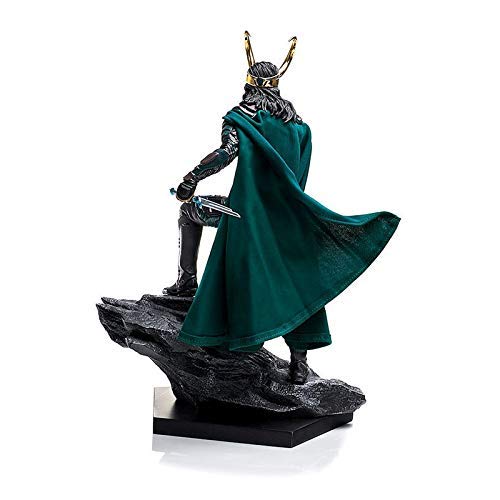 WMYATING Realista y Divertido Avengers Raytheon Personaje Modelo Loki 1/10 Battle Scene Statue Toy Toy Souvenir Collection Artesanía Colocación Navidad 25 cm