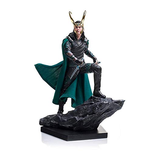 WMYATING Realista y Divertido Avengers Raytheon Personaje Modelo Loki 1/10 Battle Scene Statue Toy Toy Souvenir Collection Artesanía Colocación Navidad 25 cm