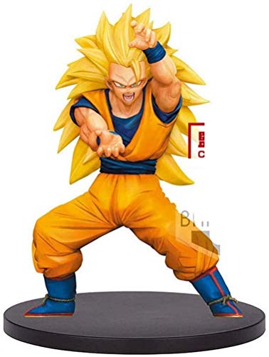 WMYATING Realista y Divertido Estatua de Juguete Dragon Ball Dokkan Battle Collab Super Saiyan 3 Goku Figura de acción Regalos de colección para los fanáticos de la Bola del dragón