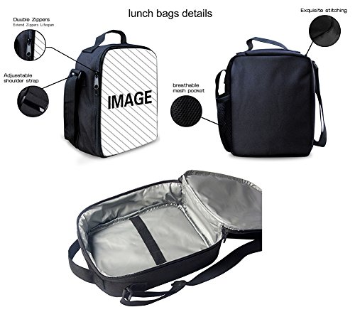 Woisttop Juego de mochila escolar para niños, incluye bolsa de almuerzo aislada, estuche para lápices, 3 piezas