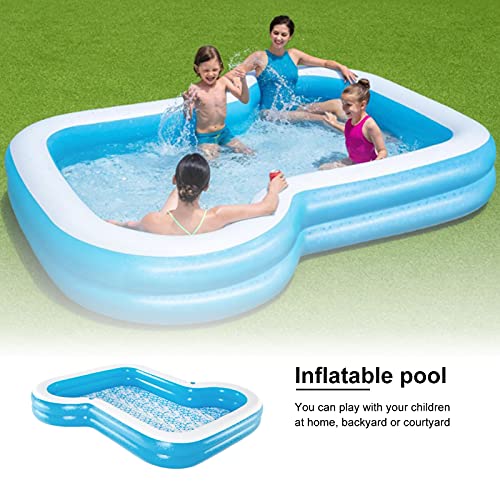 WUBAILI Piscinas Inflables Rectangulares para Adultos Y Niños, 2-7 Piscinas Inflables Espesas De PVC, Piscina De Salón para Fiestas De Agua, Piscina De Jardín De Verano Al Aire Libre