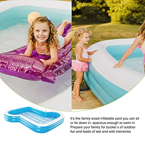 WUBAILI Piscinas Inflables Rectangulares para Adultos Y Niños, 2-7 Piscinas Inflables Espesas De PVC, Piscina De Salón para Fiestas De Agua, Piscina De Jardín De Verano Al Aire Libre