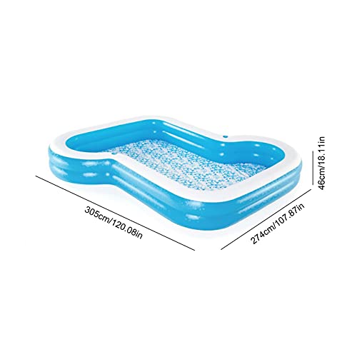 WUBAILI Piscinas Inflables Rectangulares para Adultos Y Niños, 2-7 Piscinas Inflables Espesas De PVC, Piscina De Salón para Fiestas De Agua, Piscina De Jardín De Verano Al Aire Libre