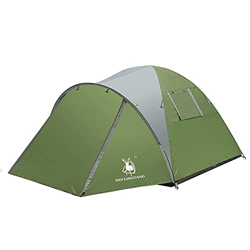 Wyxy Carpa para 4 Hombres Capas Dobles Impermeables Four Seasons Grupos Familiares Camping Festival Carpa Unisex con Marco al Aire Libre con sábana Fija Carpa para 4 Hombres