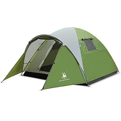 Wyxy Carpa para 4 Hombres Capas Dobles Impermeables Four Seasons Grupos Familiares Camping Festival Carpa Unisex con Marco al Aire Libre con sábana Fija Carpa para 4 Hombres