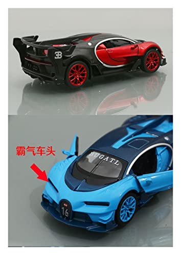 XHDMJ 1:32 para Bugatti GT Die Casting Pull Back Car Model Decoraciones Regalo De Año Yellow